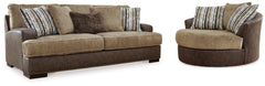 Furniture City Laplace - Ashley Furniture - Alesbury Sofa and Oversized Swivel Accent Chair - Sofa and Oversized Swivel Accent Chair - 18704U5