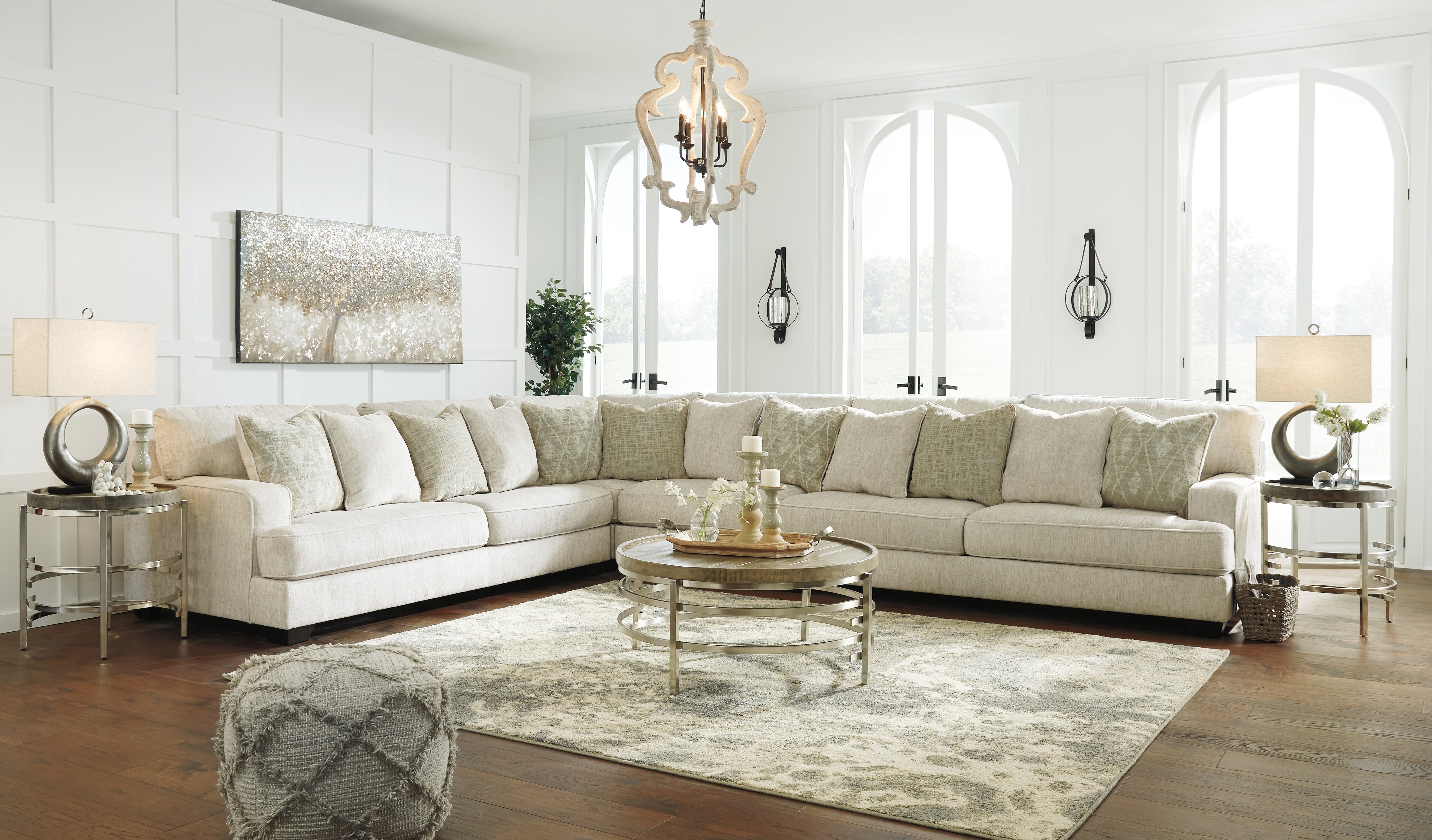Furniture City Laplace - Ashley Furniture - Rawcliffe Sectionals - LAF 3-Piece Sectional / Parchment - 19604S1