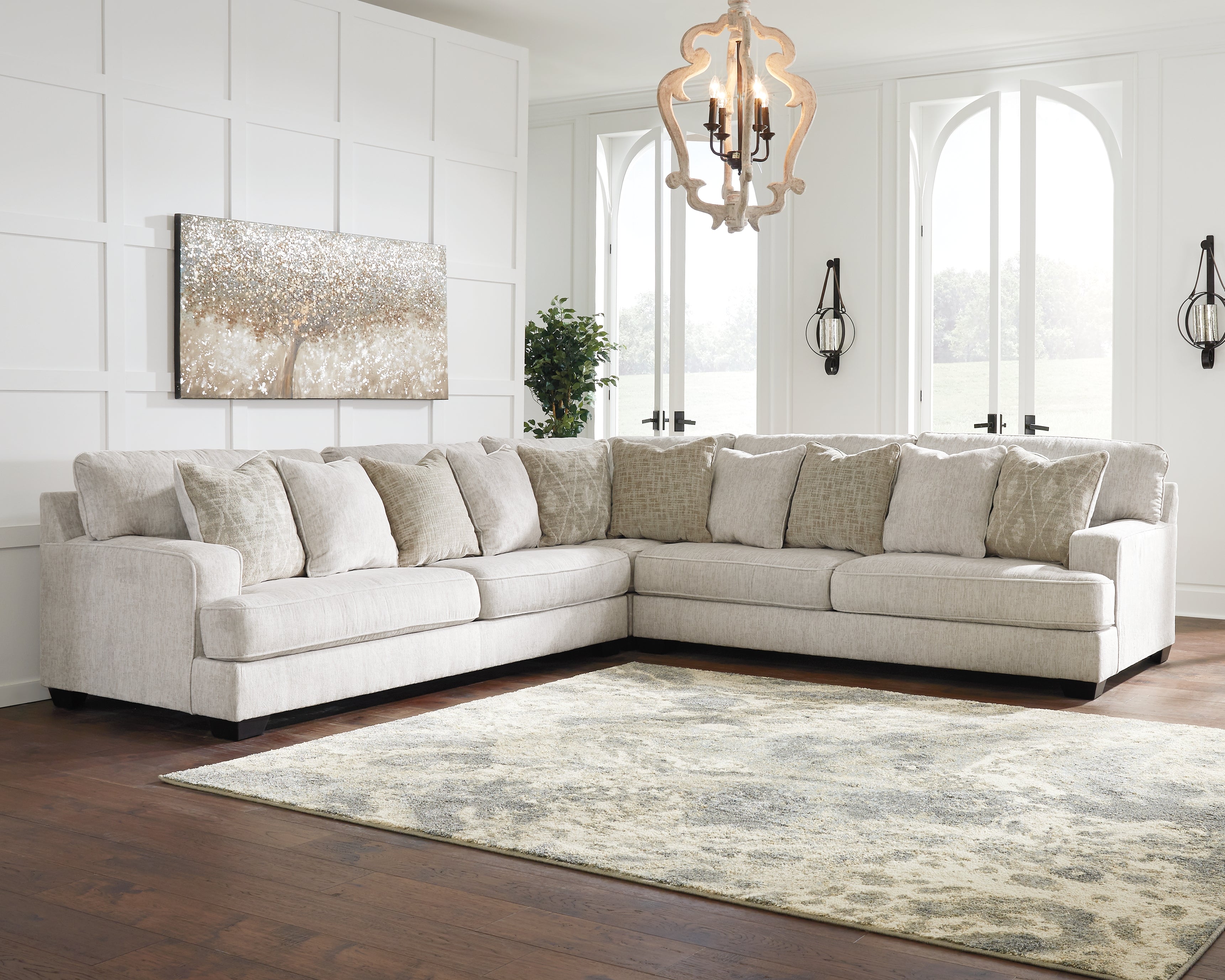 Furniture City Laplace - Ashley Furniture - Rawcliffe Sectionals - LAF 3-Piece Sectional / Parchment - 19604S1