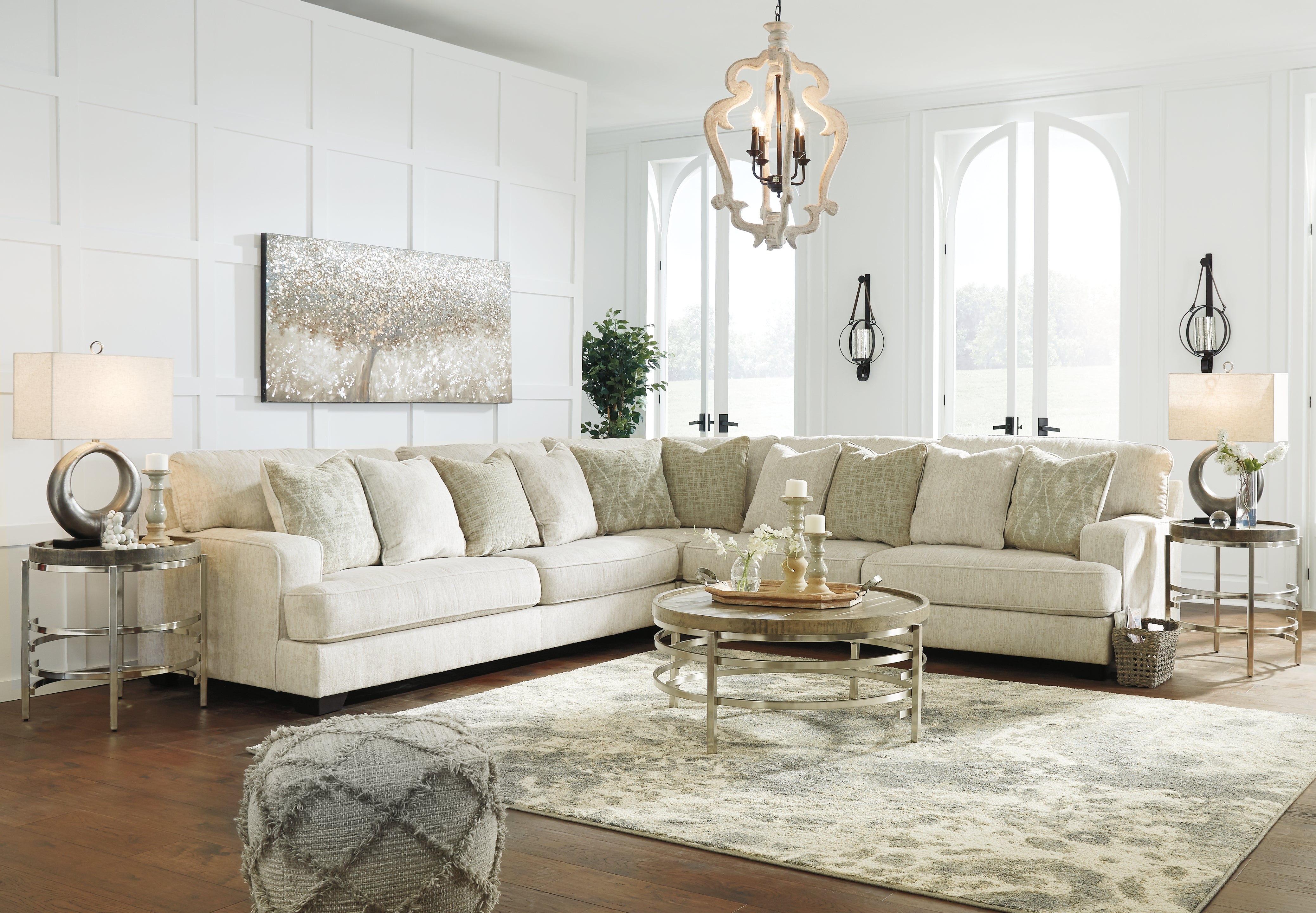 Furniture City Laplace - Ashley Furniture - Rawcliffe Sectionals - LAF 3-Piece Sectional / Parchment - 19604S1