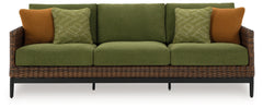 Horizon Hall - Sofa With Cushion - Brown / Green