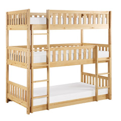 Bartly - Triple Bunk Bed - Natural