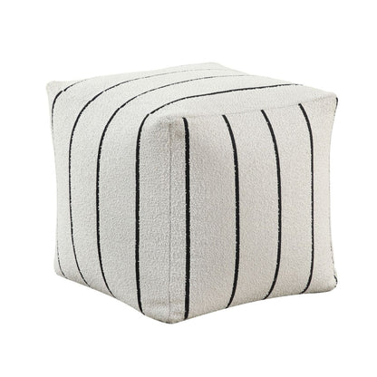 Easley - Pewter Pouf - Multicolor
