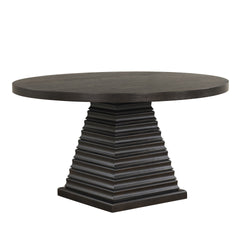 Plateau - Round Table Pedestal Base Top - Rustic Espresso