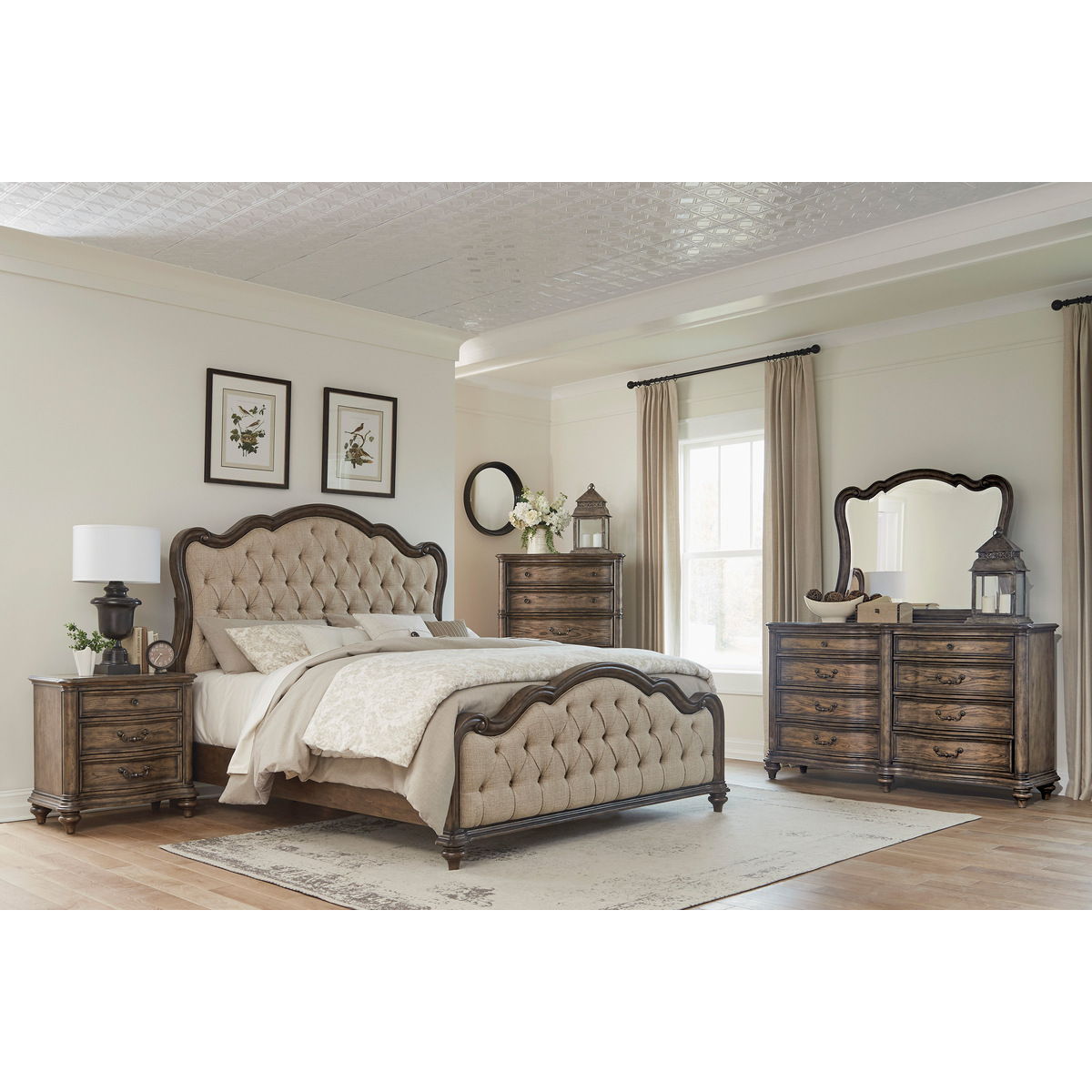 Heath Court - Mirror - Brown