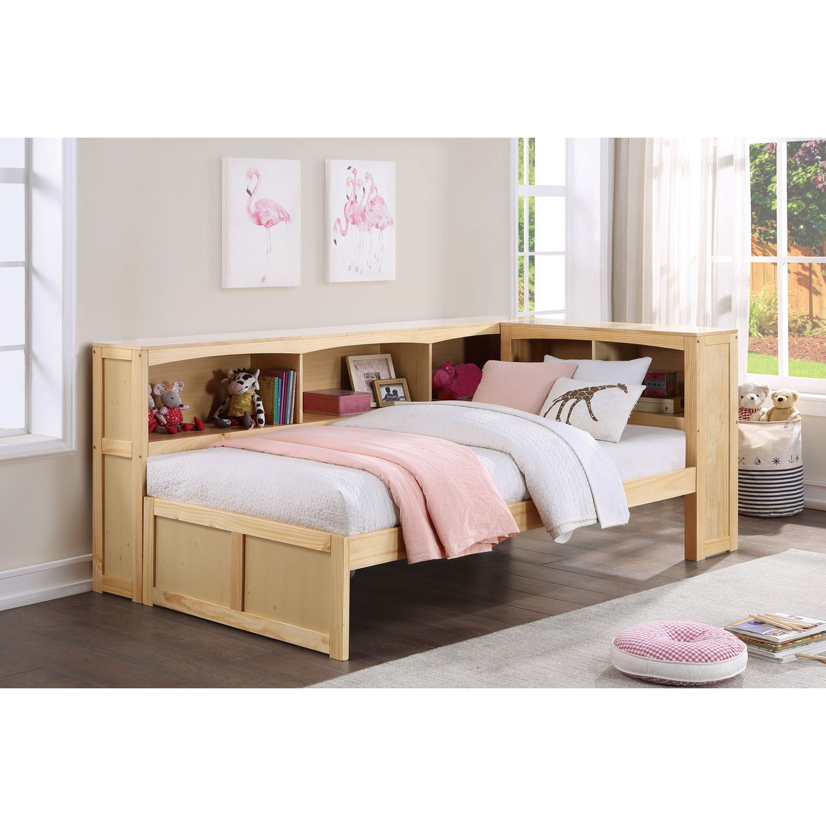 Bartly - Bookcase Corner Bed
