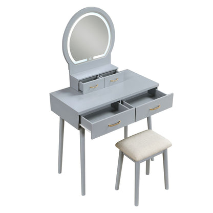 Camilla - Vanity Dresser With Mirror And Stool
