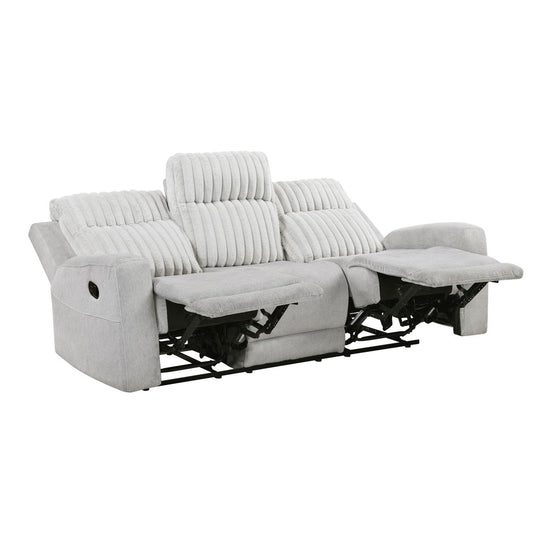 Benton - Double Reclining Sofa - Light Gray