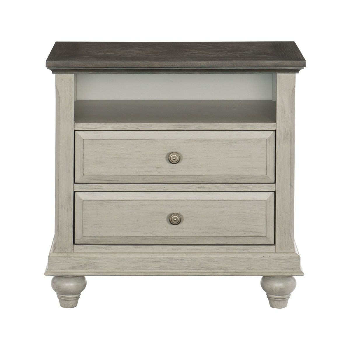 Mossbrook - Nightstand - Gray / Brown