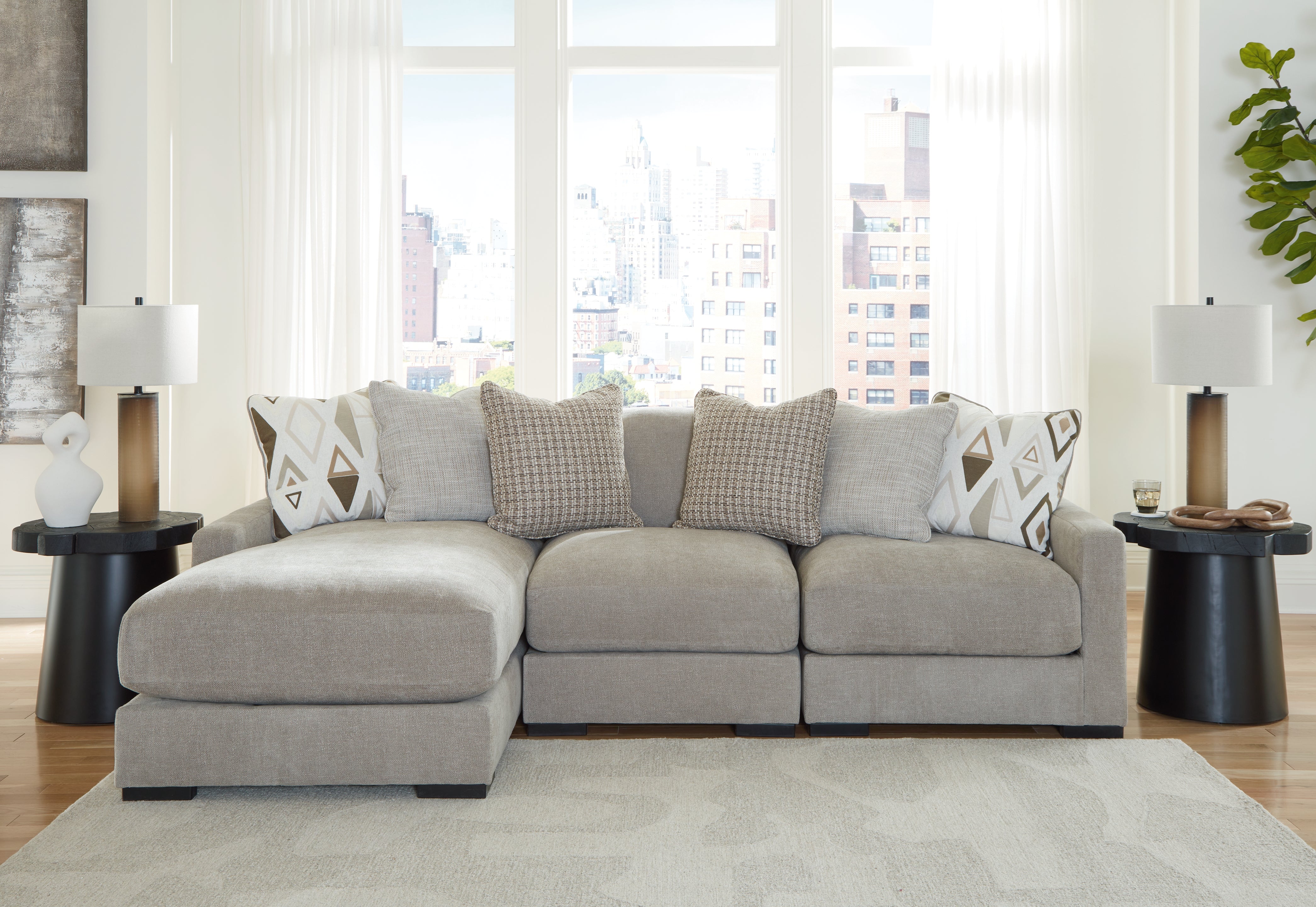 Furniture City Laplace - Ashley Furniture - Aslan Court Sectionals - RAF 3-Piece Sofa Sectional with Chaise - 20305S3