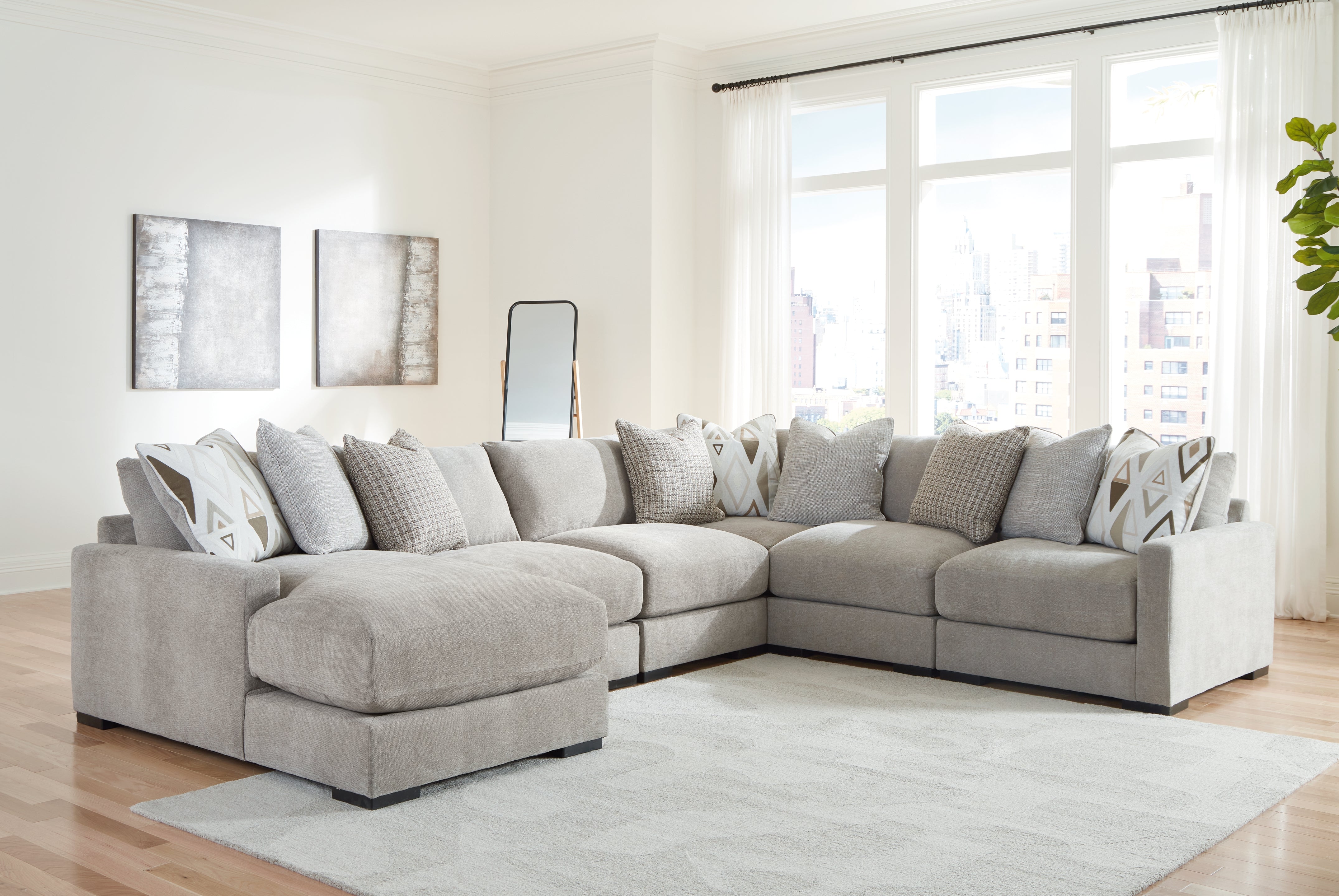Furniture City Laplace - Ashley Furniture - Aslan Court Sectionals - RAF 6-Piece Sectional with Chaise - 20305S8
