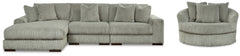 Furniture City Laplace - Ashley Furniture - Lindyn 3-Piece Sectional and Oversized Swivel Accent Chair - 3-Piece Sectional and Oversized Swivel Accent Chair - 21105U6