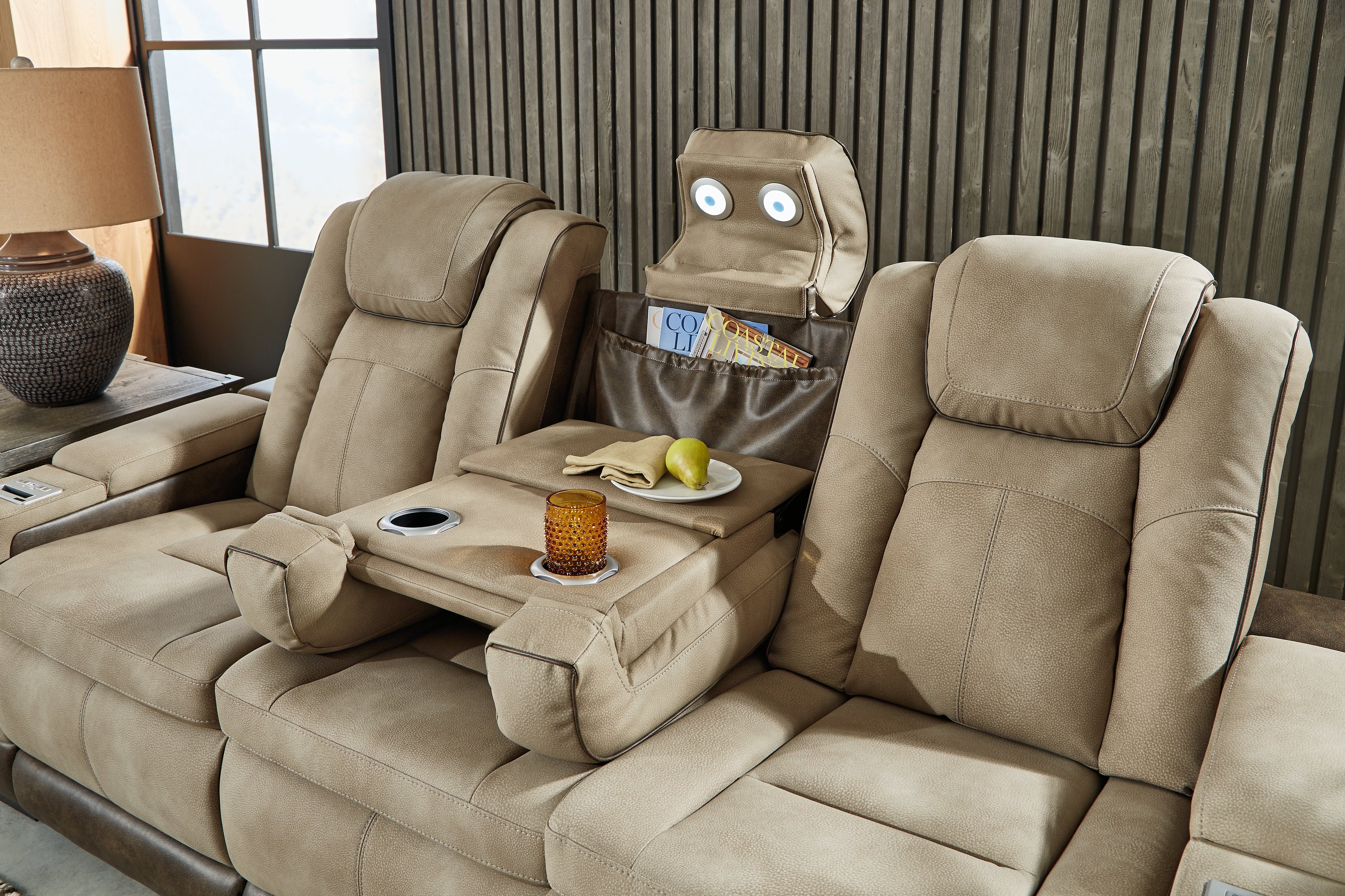 Furniture City Laplace - Ashley Furniture - Next-Gen DuraPellaLiving Room - PWR REC Sofa with ADJ Headrest / Sand - 2200315