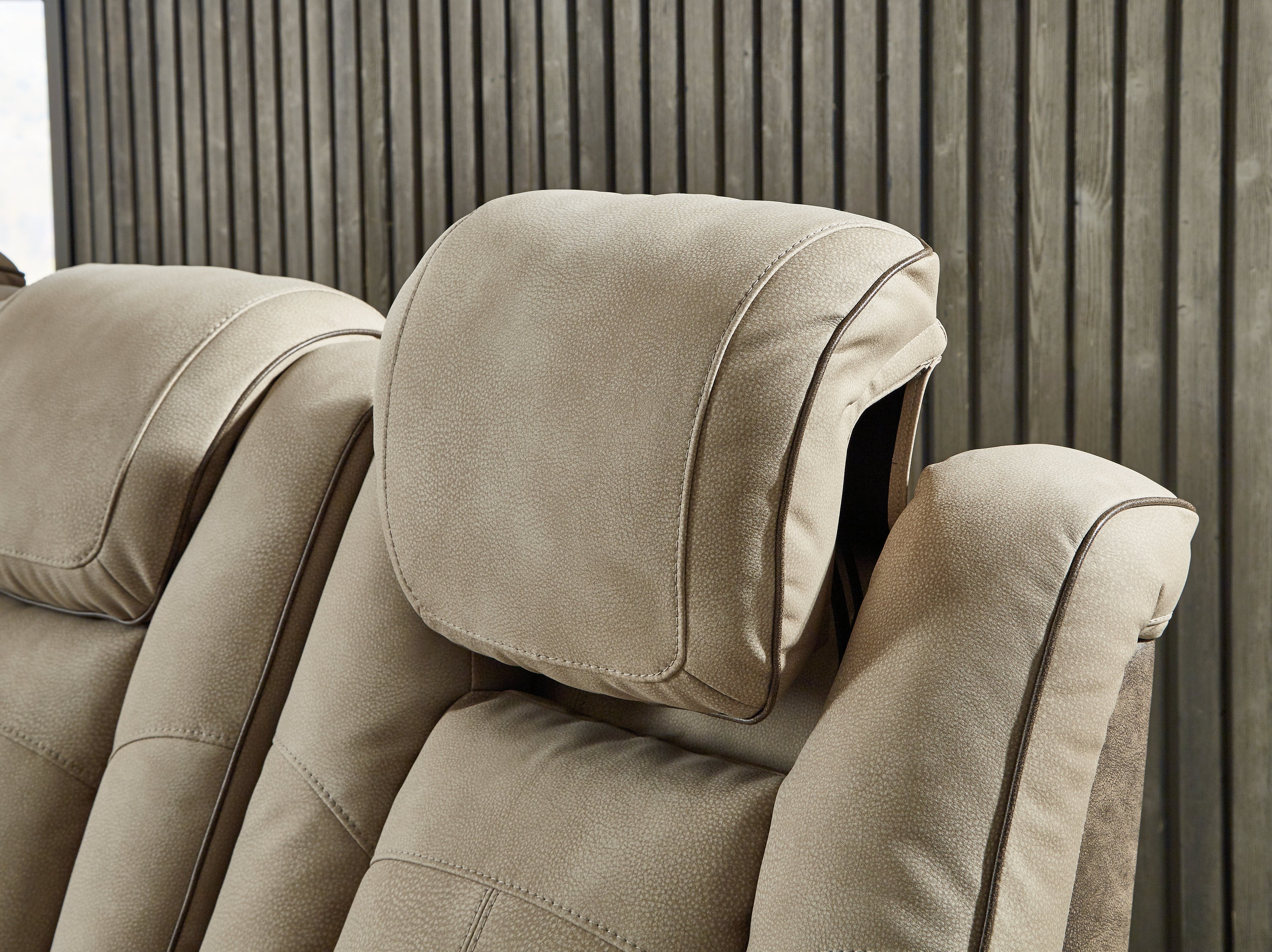 Furniture City Laplace - Ashley Furniture - Next-Gen DuraPellaLiving Room - PWR REC Sofa with ADJ Headrest / Sand - 2200315