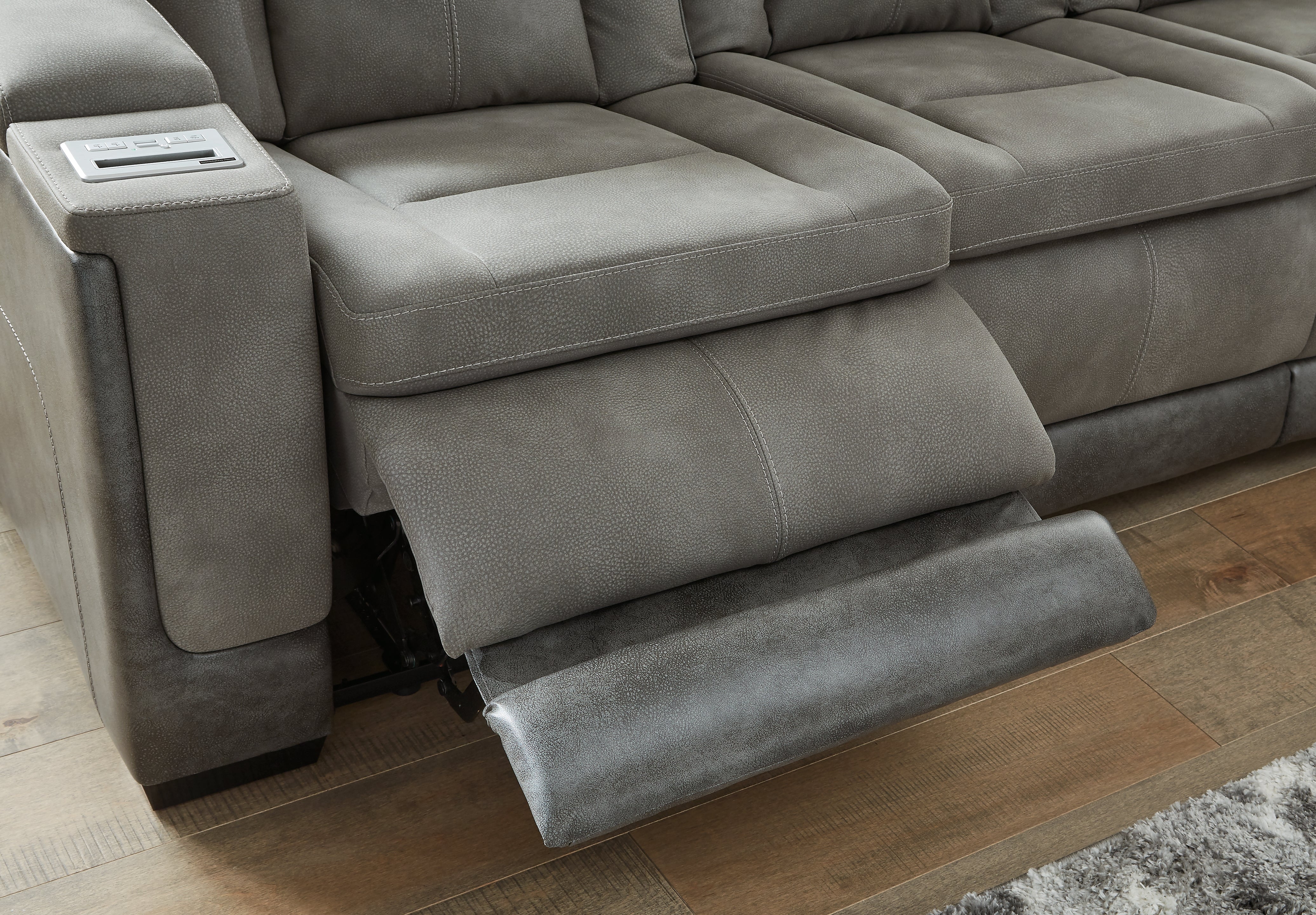 Furniture City Laplace - Ashley Furniture - Next-Gen DuraPellaLiving Room - PWR REC Sofa with ADJ Headrest / Slate - 2200415