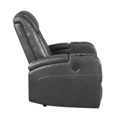 Turbo - Power Reclining Chair With Wireless Charger - Gray