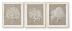 Hendridge - Wall Art Set (Set of 3) - Taupe / White