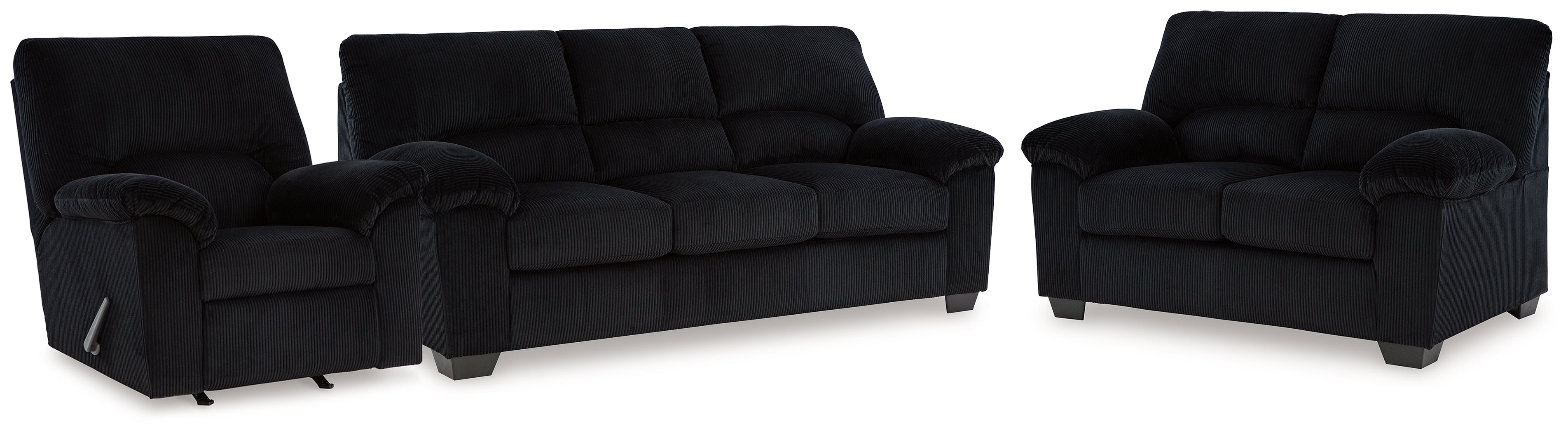 Furniture City Laplace - Ashley Furniture - SimpleJoy Sofa, Loveseat and Recliner - Sofa, Loveseat and Recliner - 24204U2