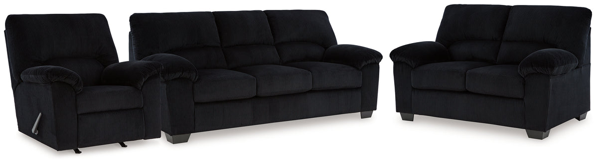 Furniture City Laplace - Ashley Furniture - SimpleJoy Sofa, Loveseat and Recliner - Sofa, Loveseat and Recliner - 24204U2
