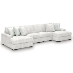 Stupendous 4-Piece Sectional with Double Chaise