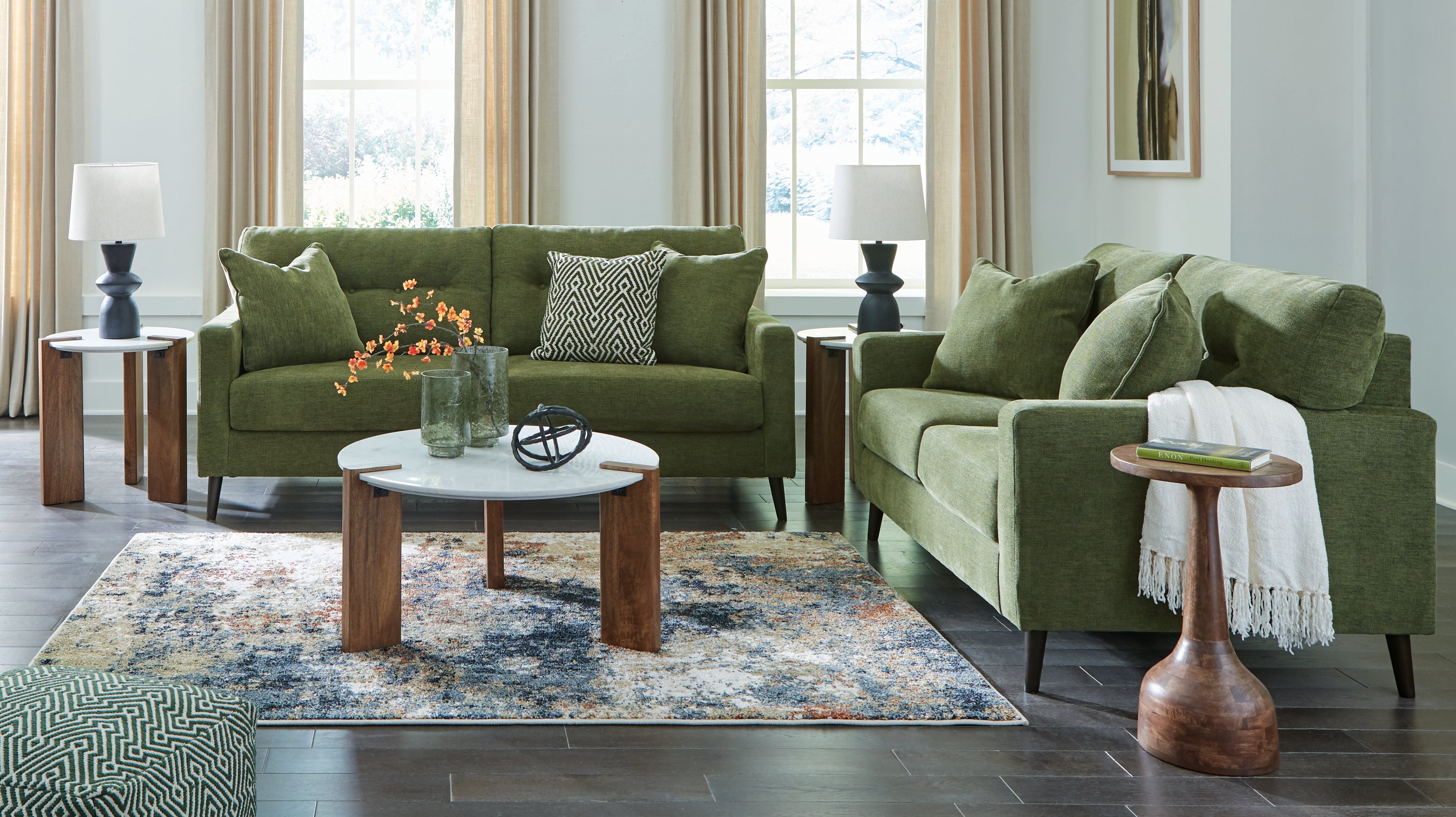 Furniture City Laplace - Ashley Furniture - Bixler Sofa and Loveseat - Sofa and Loveseat / Olive - 26107U1