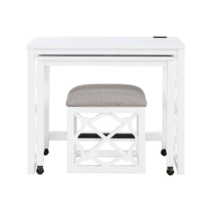 Salina - 3 Piece Pack Desks With Stool Set