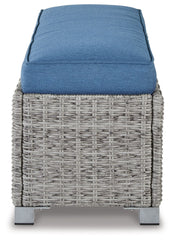 Naples Beach - Bench with Cushion - Light Gray