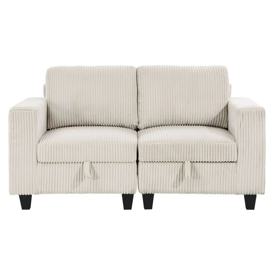 Walterboro - Loveseat With Storage, Storage Pouches And Charging Ports