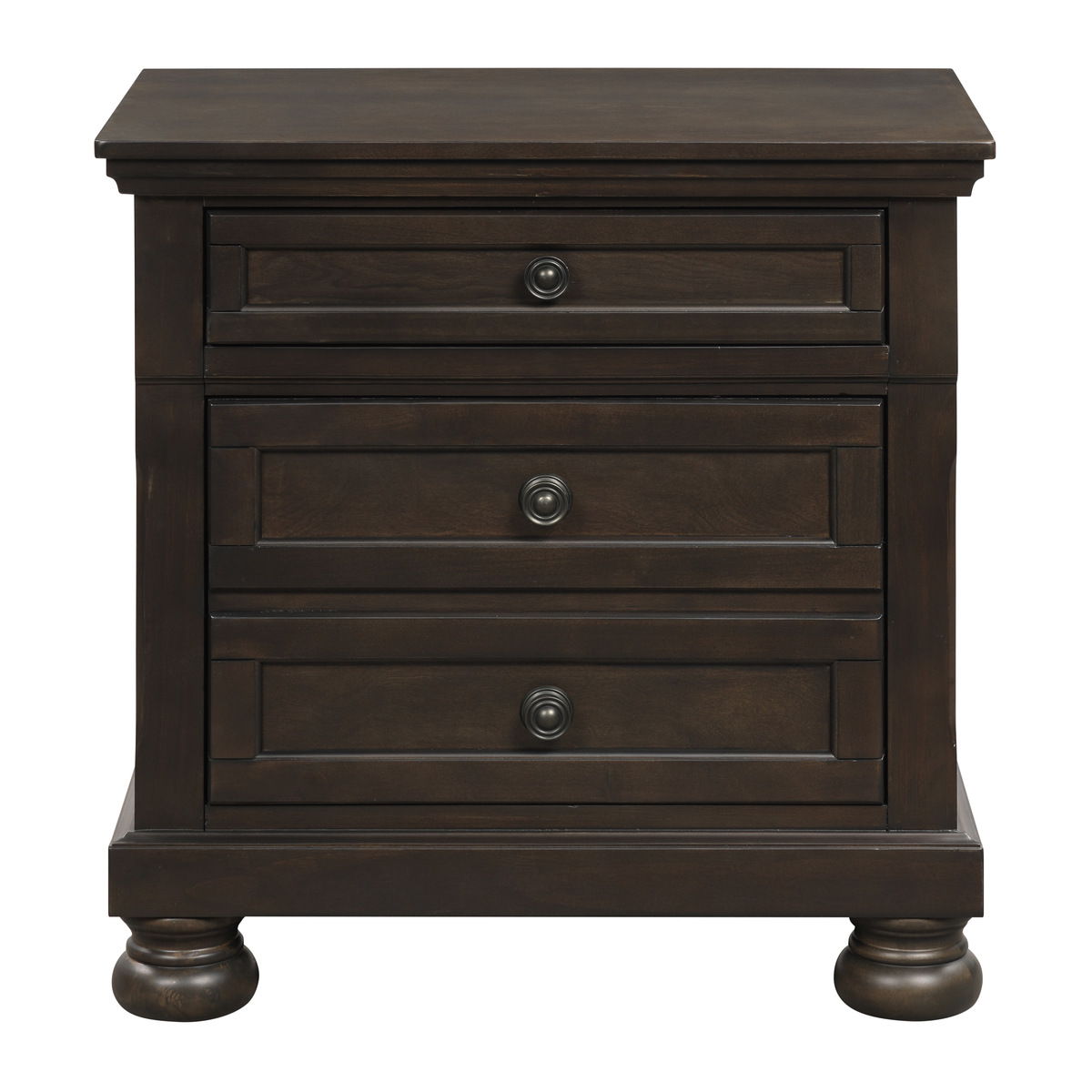 Begonia - Nightstand With Hidden Drawer - Brown