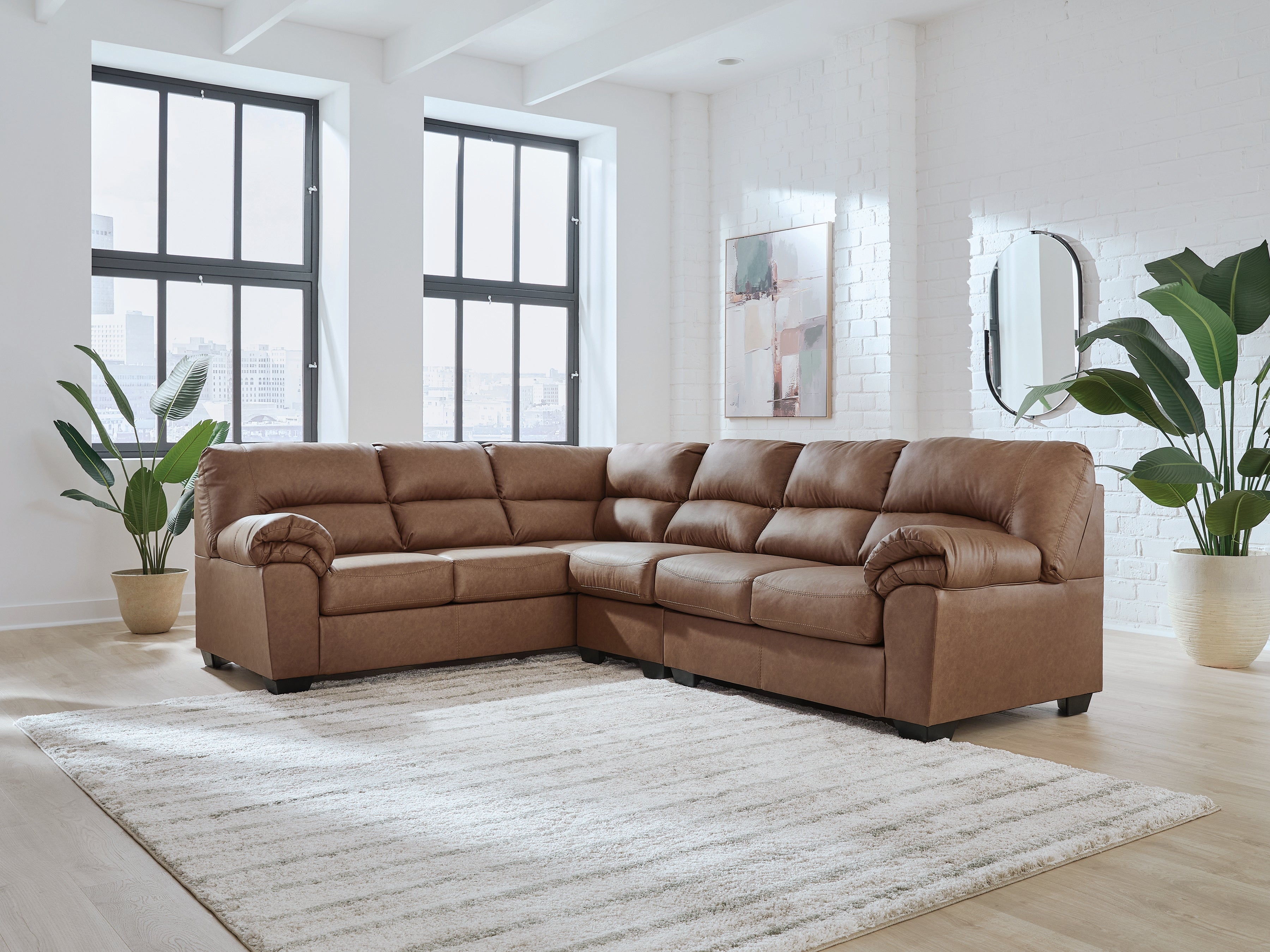 Furniture City Laplace - Ashley Furniture - WillowBend 3-Piece Sectional - LAF 3-Piece Sectional / Caramel - PC27704S4