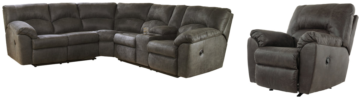 Furniture City Laplace - Ashley Furniture - Tambo 2-Piece Sectional with Recliner - 2-Piece Sectional with Recliner - 27801U1