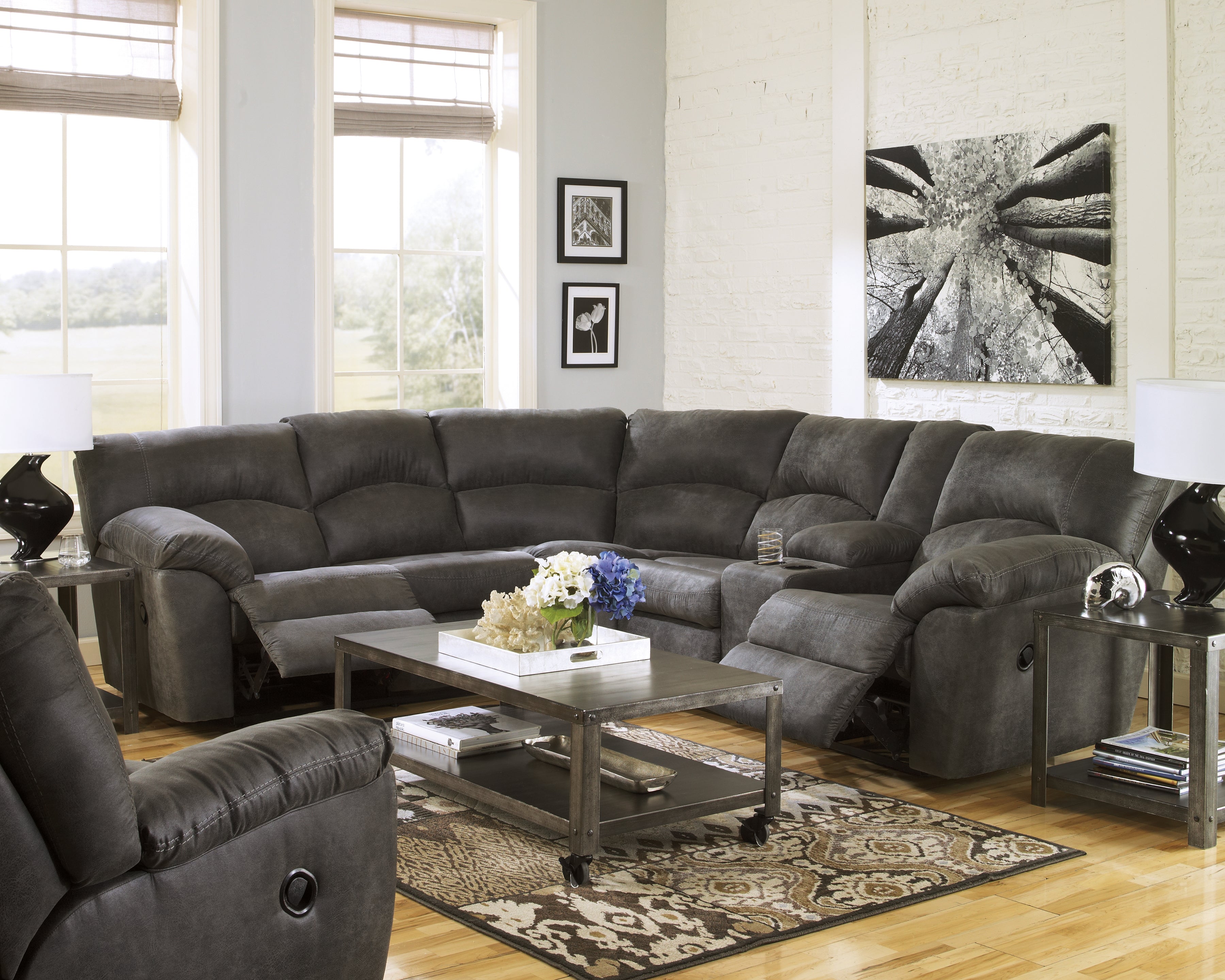 Furniture City Laplace - Ashley Furniture - Tambo Sectionals - 2-Piece Reclining Sectional / Canyon - 27802S1