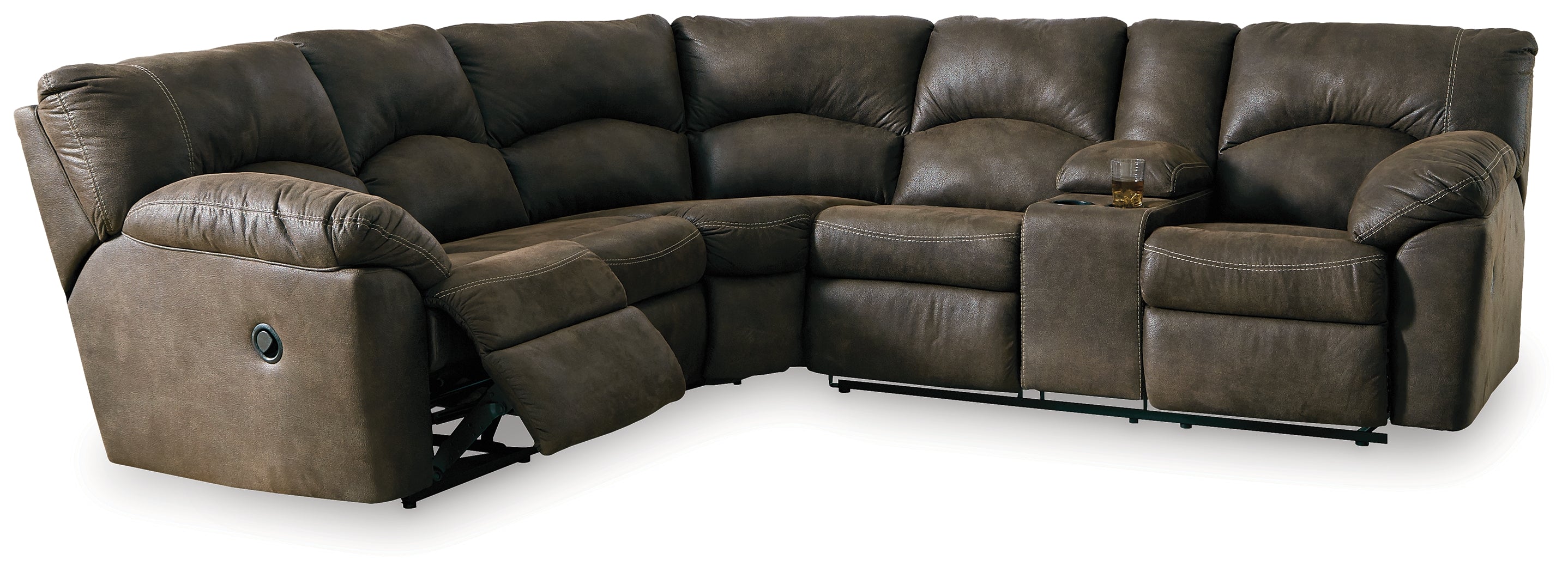 Furniture City Laplace - Ashley Furniture - Tambo Sectionals - 2-Piece Reclining Sectional / Canyon - 27802S1