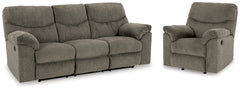 Furniture City Laplace - Ashley Furniture - Alphons Reclining Sofa and Recliner - Reclining Sofa and Recliner - 28201U3