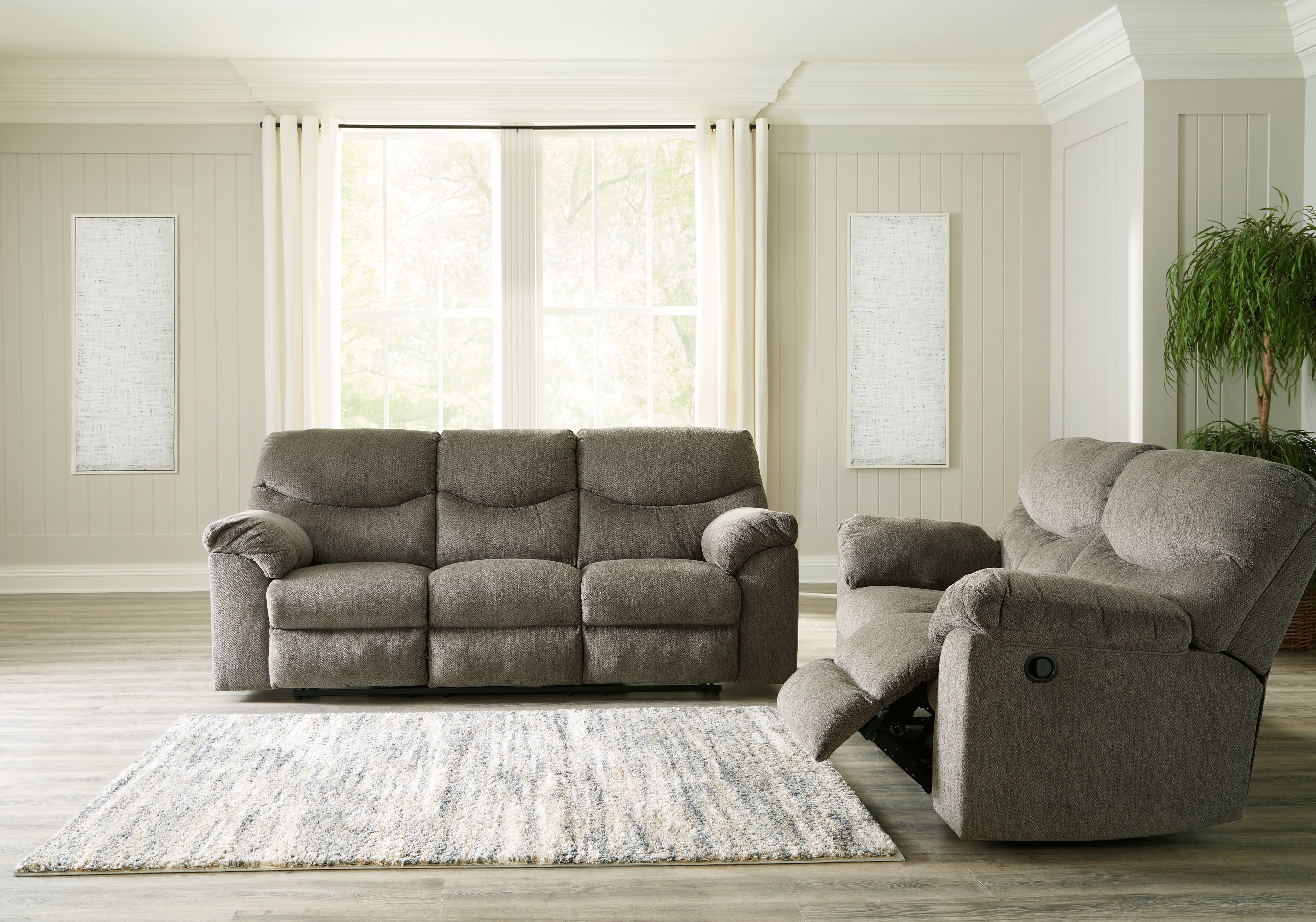 Furniture City Laplace - Ashley Furniture - Alphons Reclining Sofa and Loveseat - Reclining Sofa and Loveseat / Putty - 28201U1