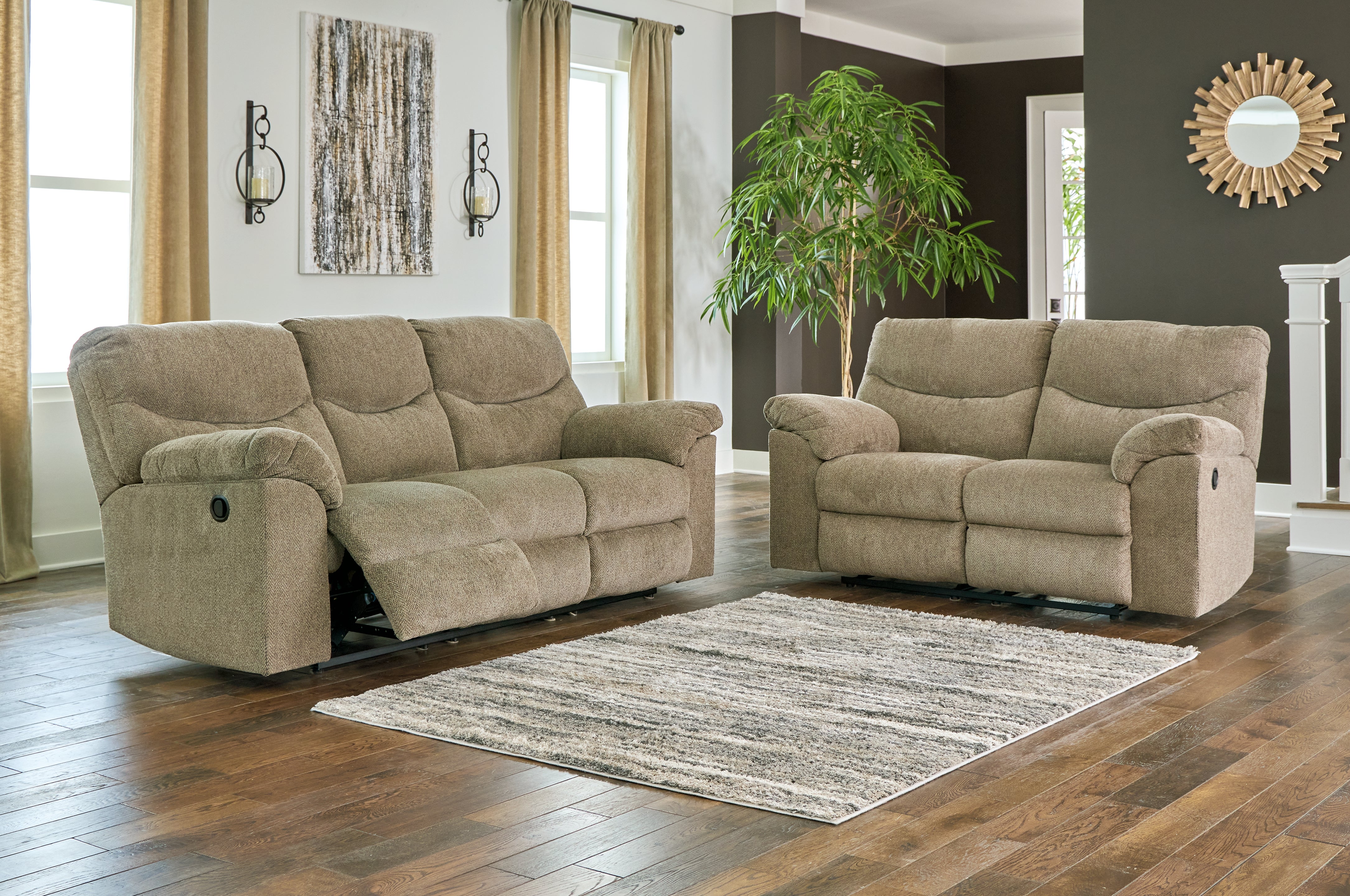 Furniture City Laplace - Ashley Furniture - Alphons Reclining Sofa and Loveseat - Reclining Sofa and Loveseat - 28202U1