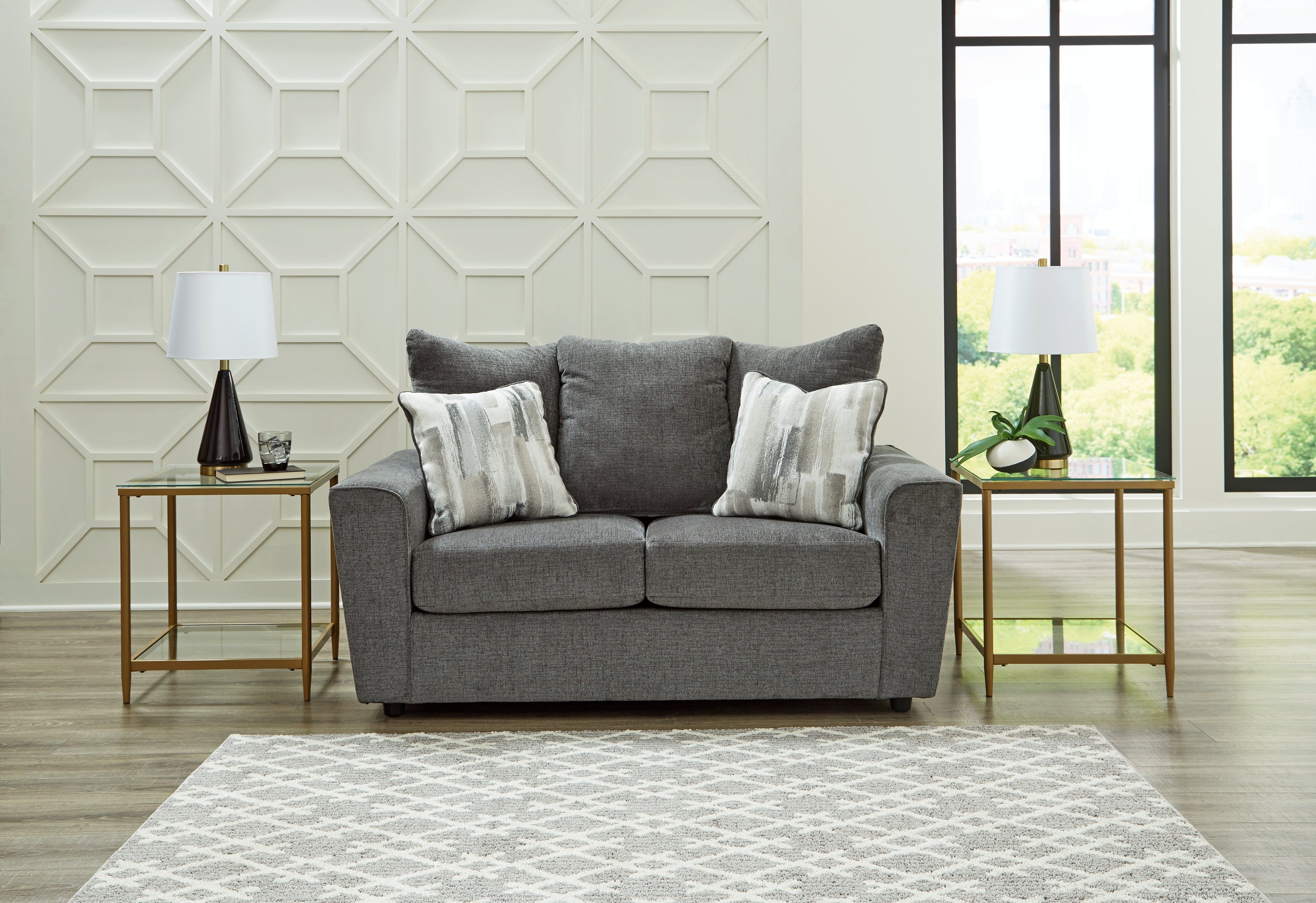 Furniture City Laplace - Ashley Furniture - StairattLiving Room - Loveseat / Gravel - 2850235
