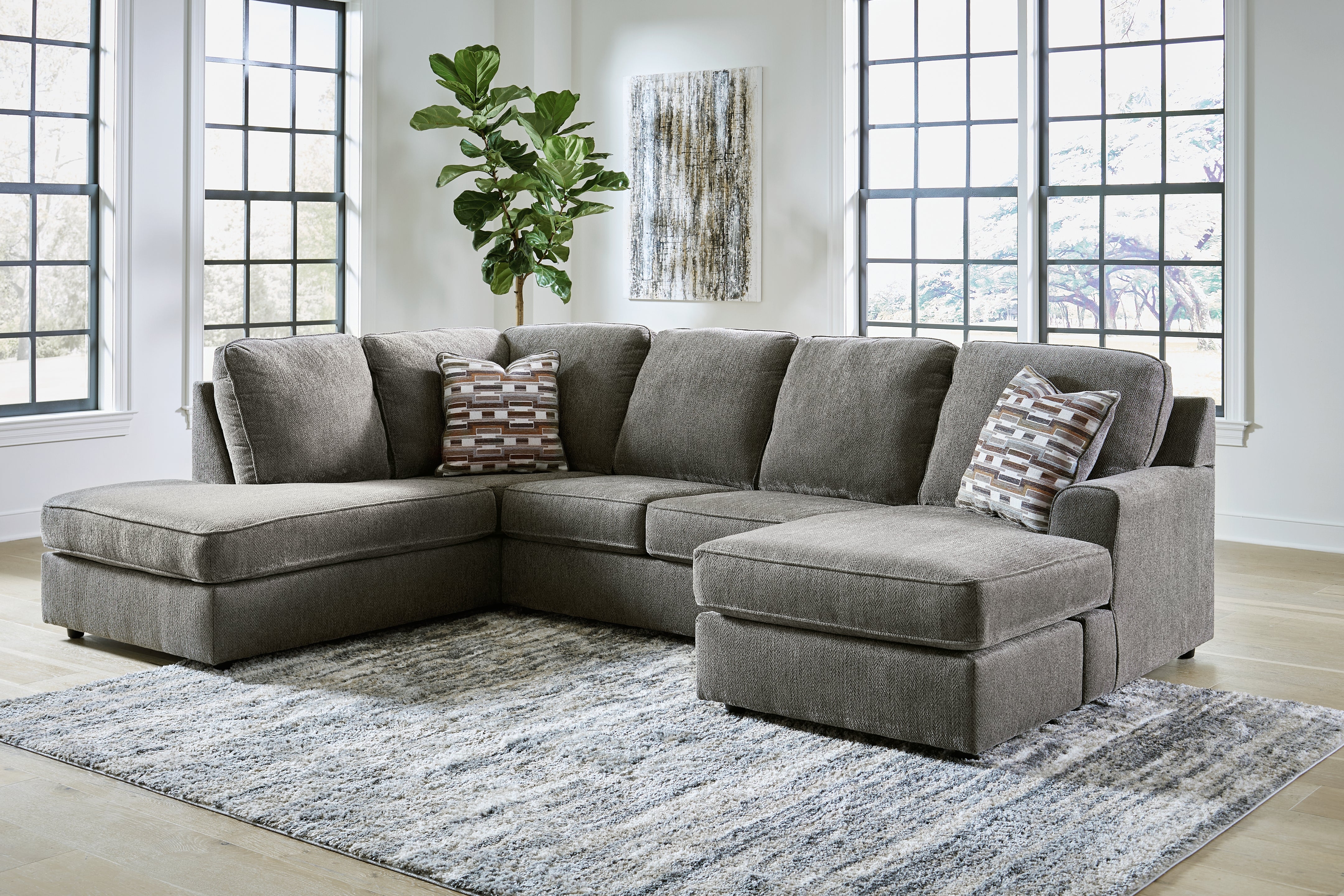 Furniture City Laplace - Ashley Furniture - O'Phannon 2-Piece Sectional with Chaise - RAF 2-Piece Sectional with Chaise / Putty - 29402S2