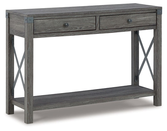 Freedan - Console Sofa Table - Grayish Brown