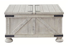 Carynhurst - Cocktail Table with Storage - Whitewash
