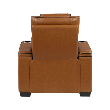 Apex - Power Reclining Chair With Power Headrest, Storage Arms With Cup Holders, Air Massage And Heat, LED Lighting And Charging Ports