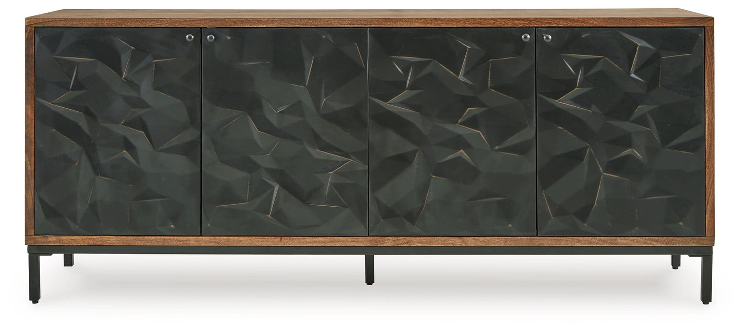 Dorannby - Accent Cabinet - Black / Brown