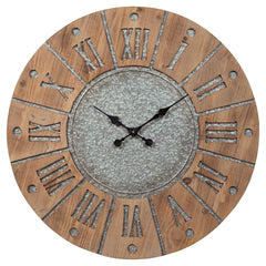 Payson - Wall Clock - Antique Gray / Natural