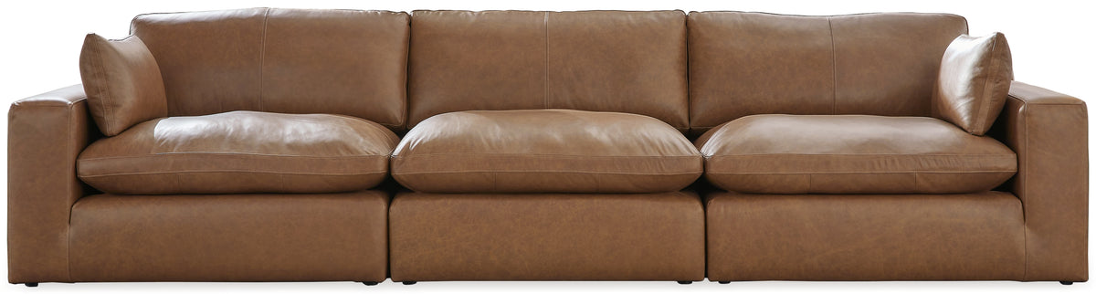 Furniture City Laplace - Ashley Furniture - Emilia 3-Piece Sectional Sofa - RAF 3-Piece Sectional Sofa / Caramel - 30901S2