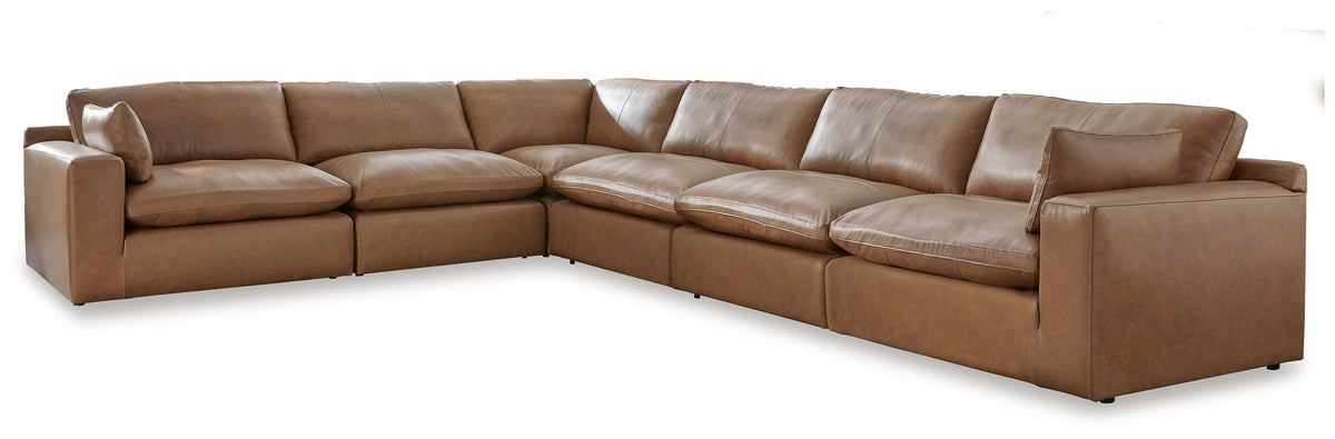 Furniture City Laplace - Ashley Furniture - Emilia Sectionals - RAF 7-Piece Sectional / Caramel - 30901S6