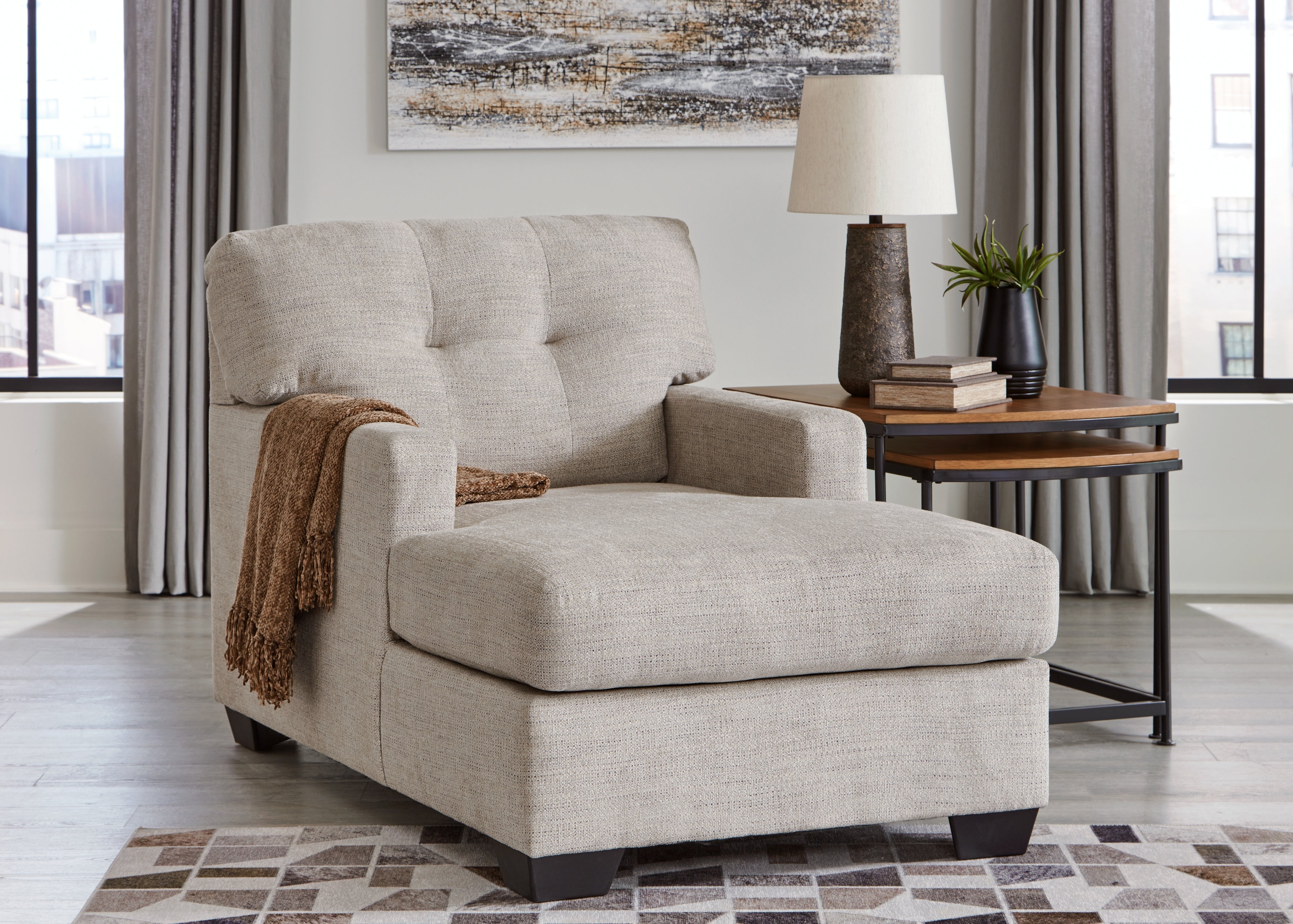 Furniture City Laplace - Ashley Furniture - MahoneyLiving Room - Chaise / Pebble - 3100415