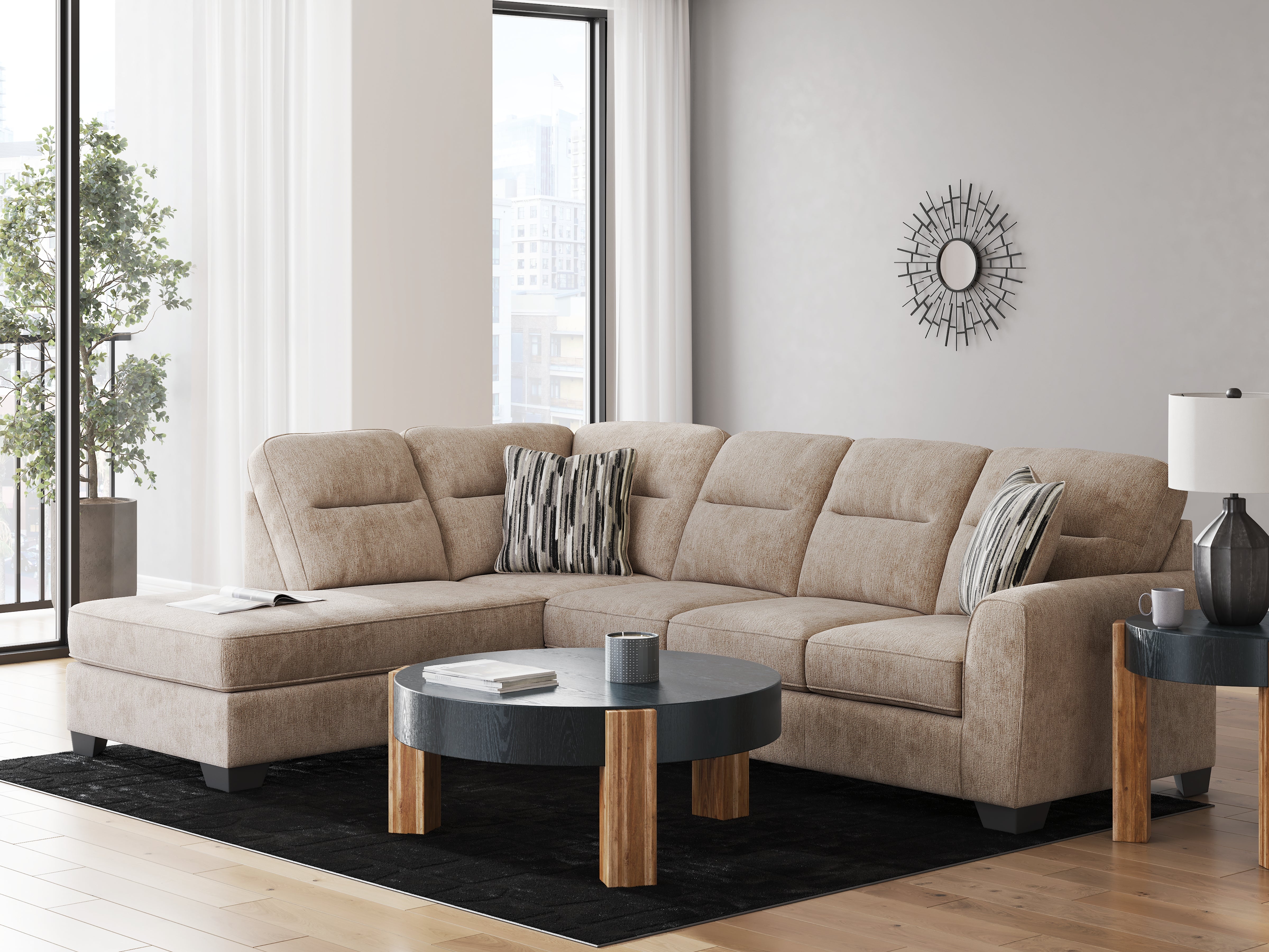 Furniture City Laplace - Ashley Furniture - Olten Sectionals - RAF 2-Piece Sectional with Chaise - 31304S1
