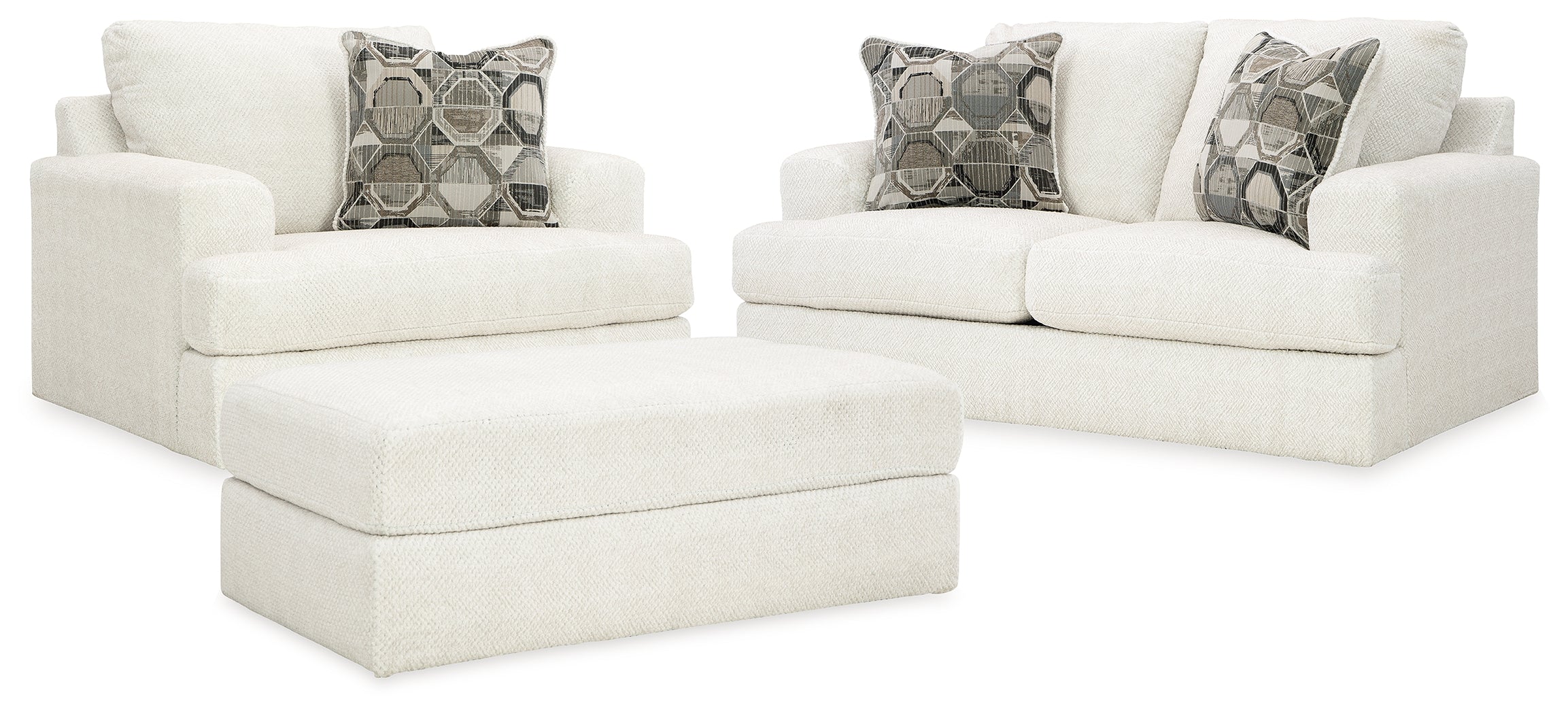 Furniture City Laplace - Ashley Furniture - Karinne Loveseat, Oversized Chair and Accent Ottoman - Loveseat, Oversized Chair and Accent Ottoman - 31403U5