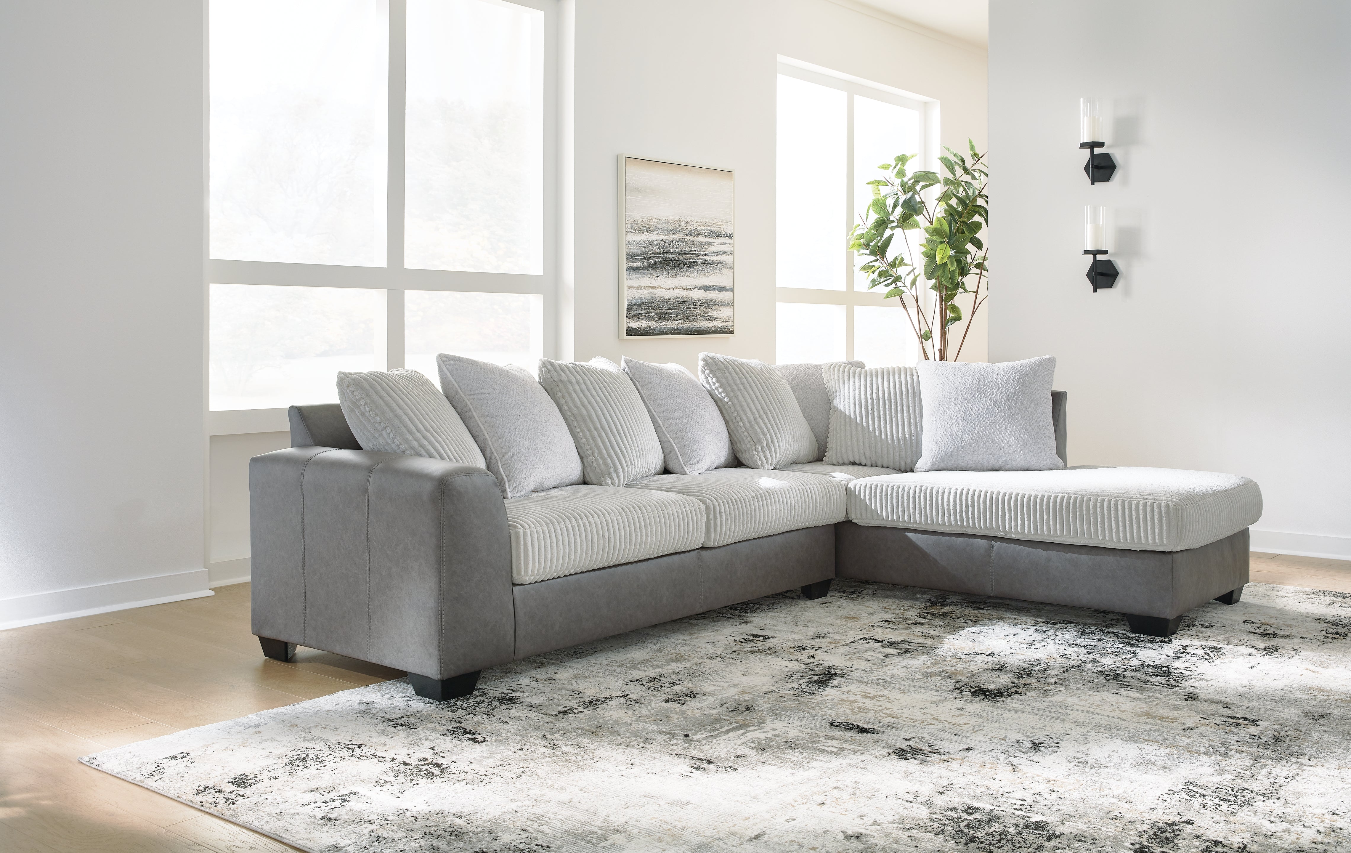 Furniture City Laplace - Ashley Furniture - Clairette Court Sectionals - LAF 2-Piece Sectional with Chaise - 31503S2