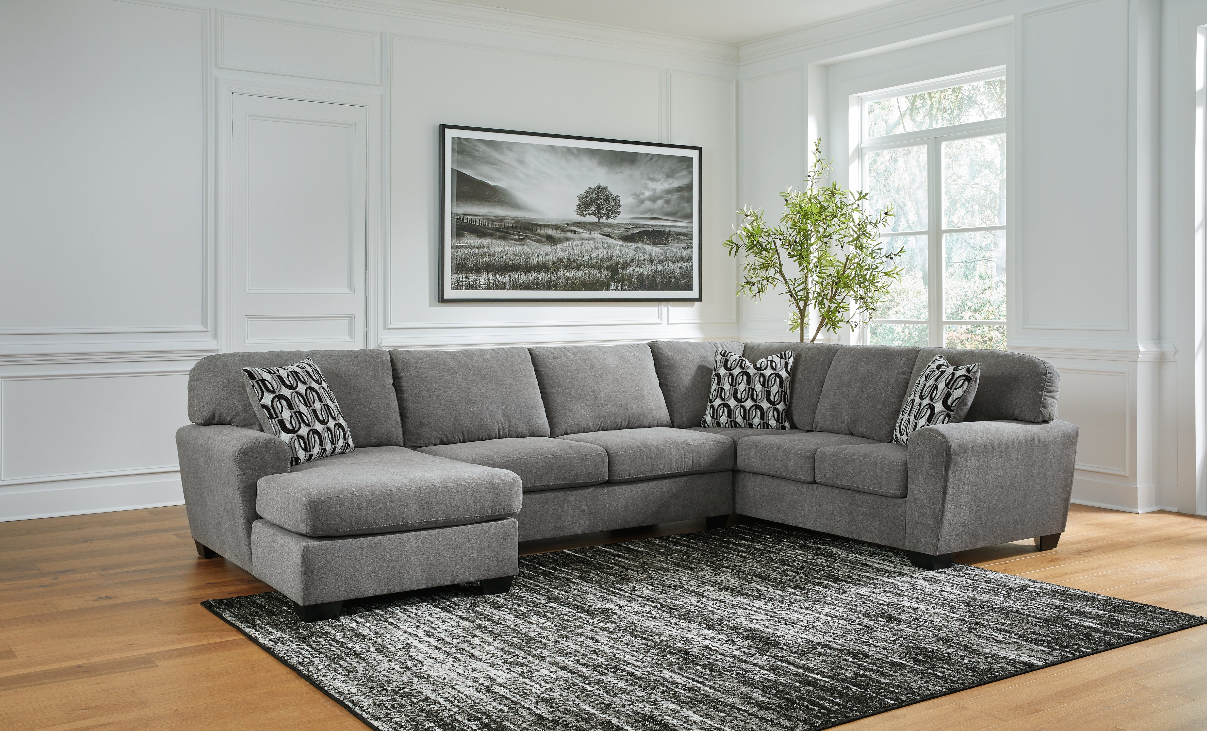 Furniture City Laplace - Ashley Furniture - Birkdale Court 3-Piece Sectional with Chaise - RAF 3-Piece Sectional with Chaise / Gray - 32402S1